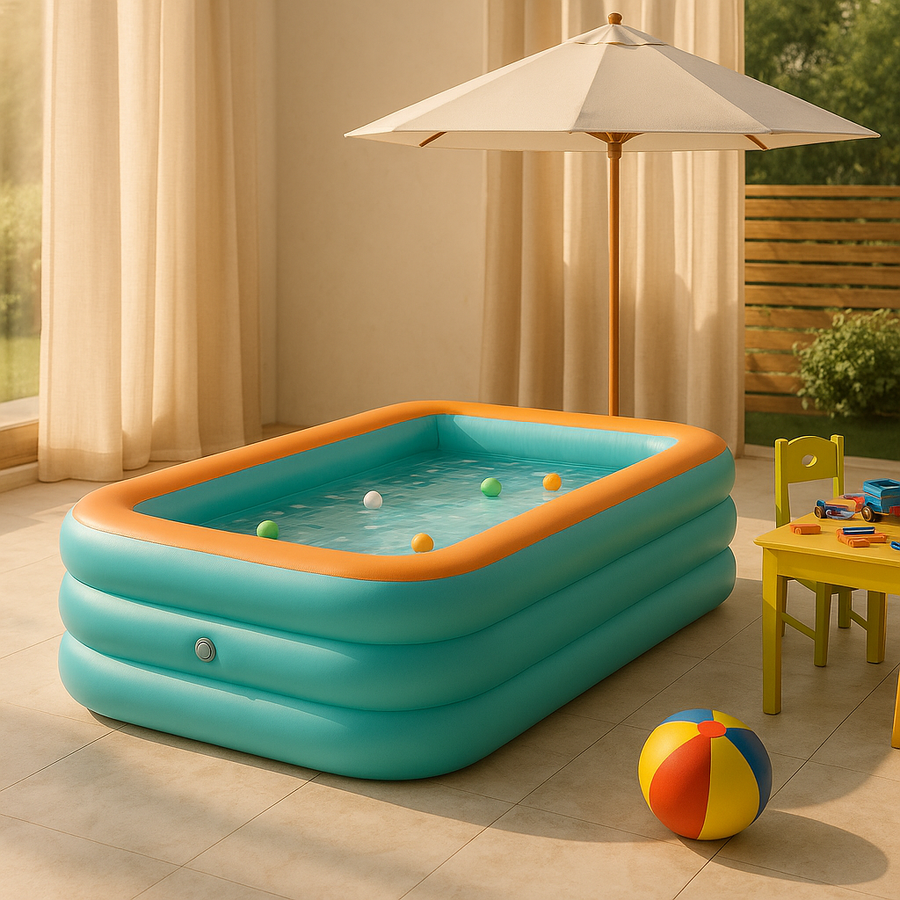 Großer aufblasbarer Familienpool – Robuster aufblasbarer Gartenpool für Sommerspaß
