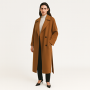 Elara | Eleganter langer Wintermantel aus Wollmischung