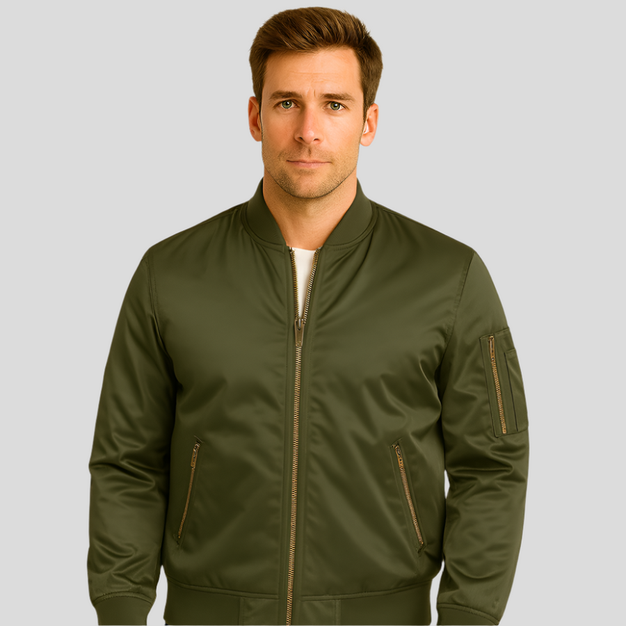 Luxuriöse Piloten-Bomberjacke für Herren – Vintage-Aviation-Style