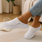 Damen-Slipper zum Hineinschlüpfen – Atmungsaktives Mesh-Obermaterial, weich gepolsterte Innensohle und strapazierfähige Gummisohle