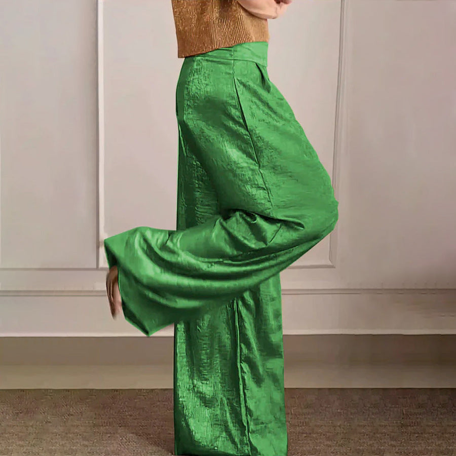 Chelsea- Weite Hose in Metallic Gold