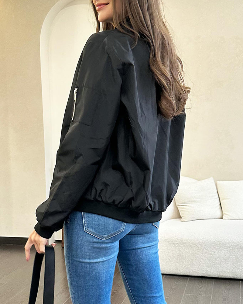 Heidi-Mode | Klassische Bomberjacke mit Taschen für Frauen