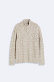 Felix | Zopfstrickpullover mit Halbreißverschluss – Warm & Stilvoll