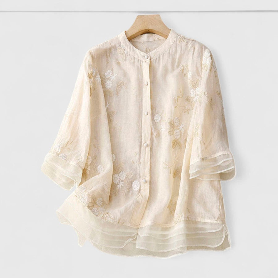 Maisie | Blumenbluse aus Premium-Materialien