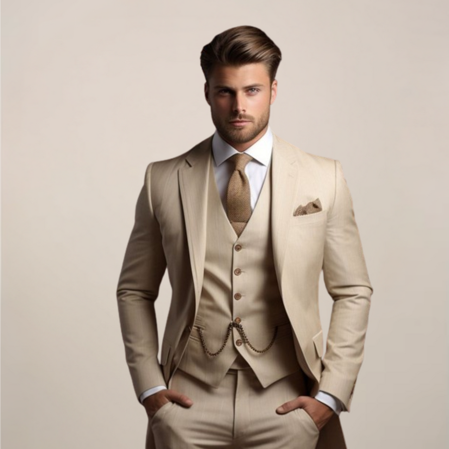 Clemens | Dreiteiliger Herrenanzug Slim Fit Frühling