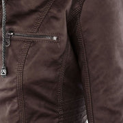 Lederjacke Für Damen | Mit Kapuze