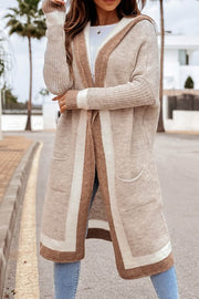 Kontrast-Hoodie für Damen - Modischer Cardigan für das Outfit 2024