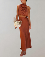 Deslie - Elegantes Maxikleid Set | Maxikleid Set | Zeitlos Sexy Kleid