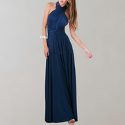 Elegantes Neckholder-Kleid Damen mit berkreuztem Rücken