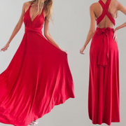 Elegantes Neckholder-Kleid Damen mit berkreuztem Rücken