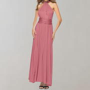 Elegantes Neckholder-Kleid Damen mit berkreuztem Rücken