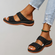 Heidi-Mode | Bequeme Orthopädische Slip-On-Sandalen für Damen