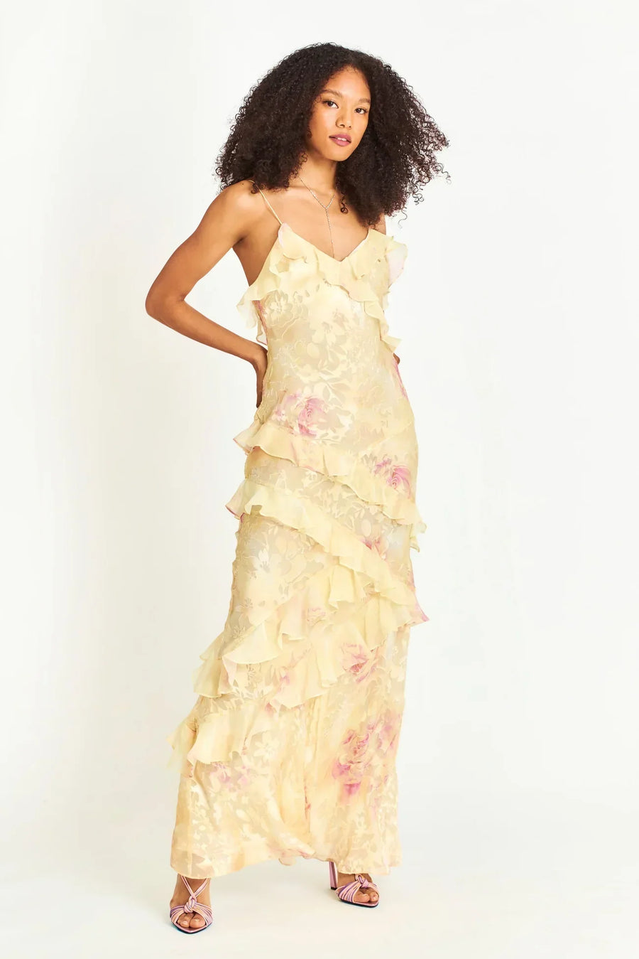 Elegantes ärmelloses Maxikleid – fließend, Sommerhochzeits-Kleid