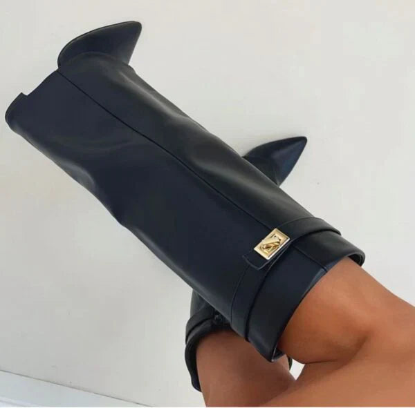Heidi-Mode | Hochwertige Kniehohe Stiefel aus Wildleder