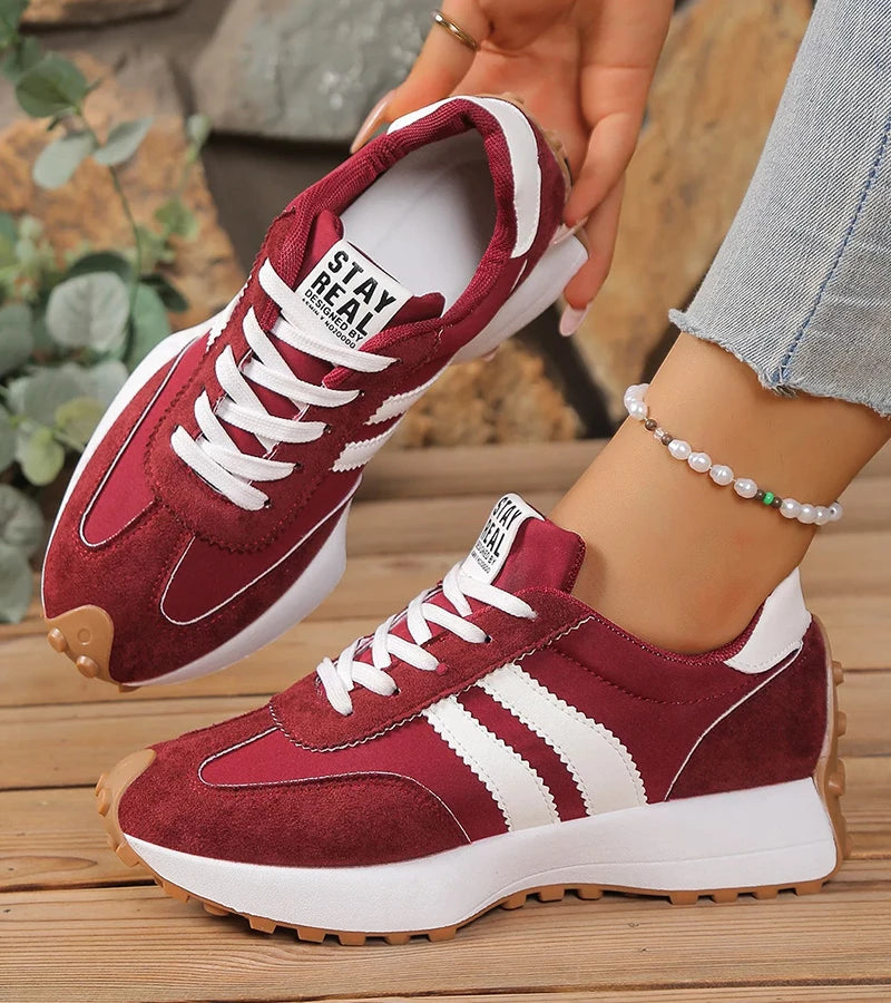 Halima – Bequeme Retro-Turnschuh Mit Schnürung