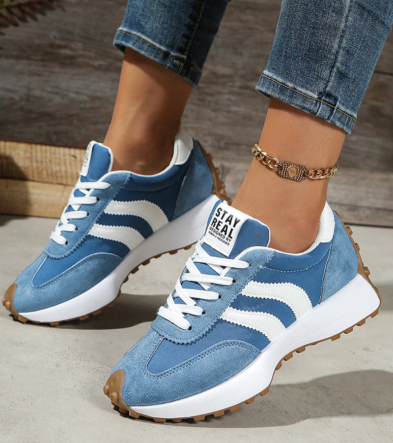 Halima – Bequeme Retro-Turnschuh Mit Schnürung