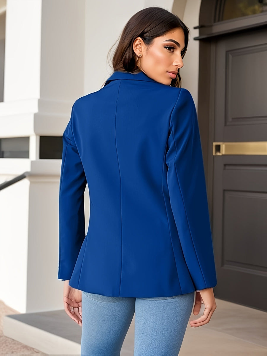 Damen Blazer Suede-Look Maßgeschneidert