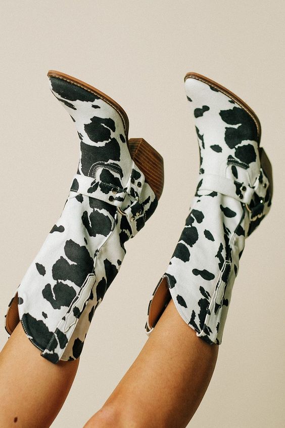 Damen Cowboystiefel Leder Elegant Western Stil