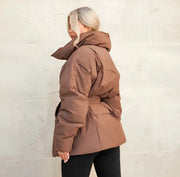 Damen Gewatteierte Parka Elegante Winterjacke