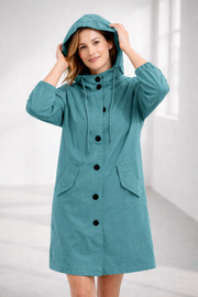 Felpa con cappuccio da donna | Giacca casual di media lunghezza