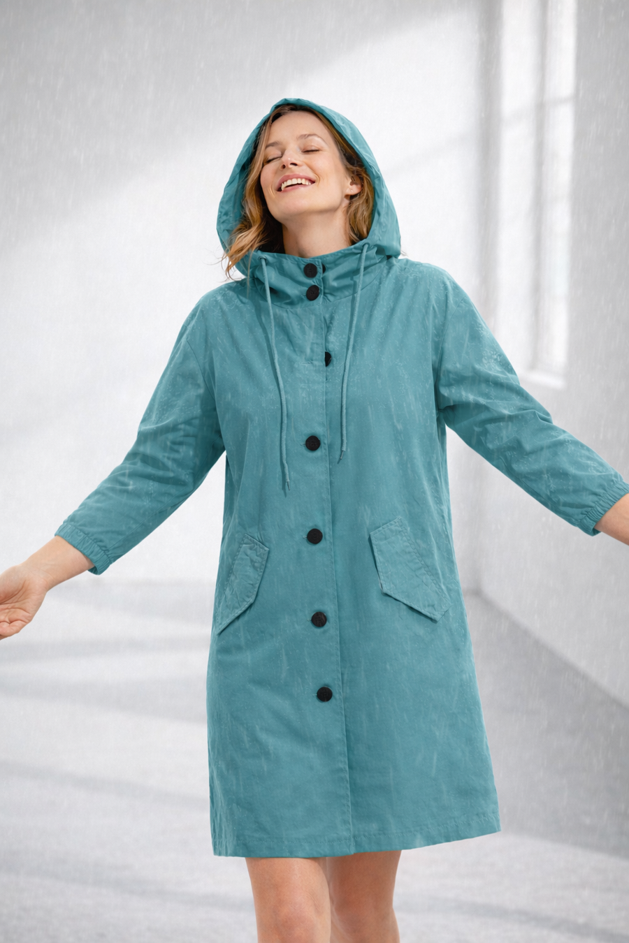 Felpa con cappuccio da donna | Giacca casual di media lunghezza