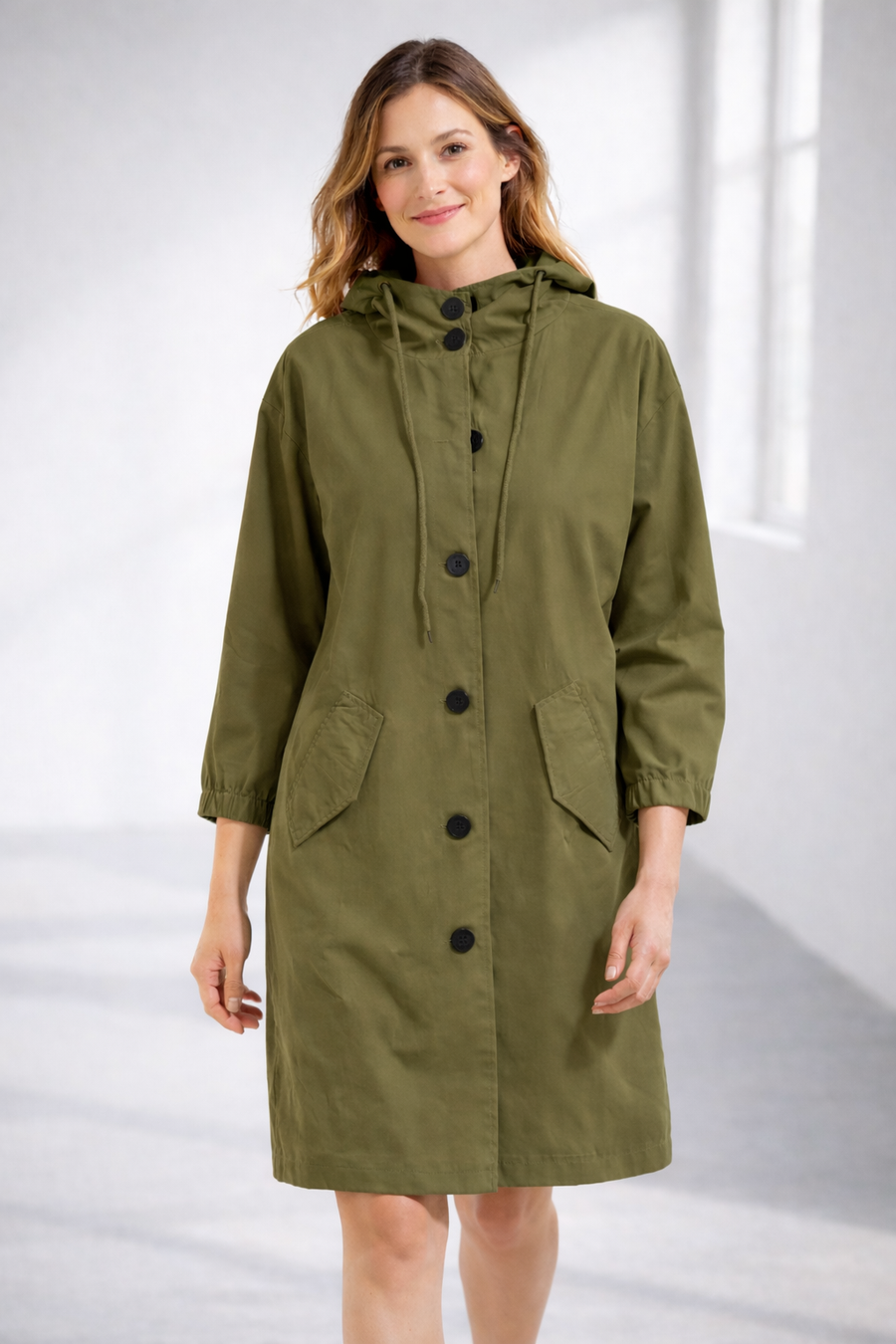 Felpa con cappuccio da donna | Giacca casual di media lunghezza