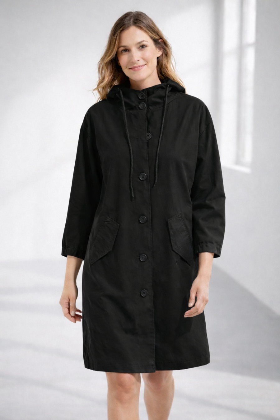 Felpa con cappuccio da donna | Giacca casual di media lunghezza