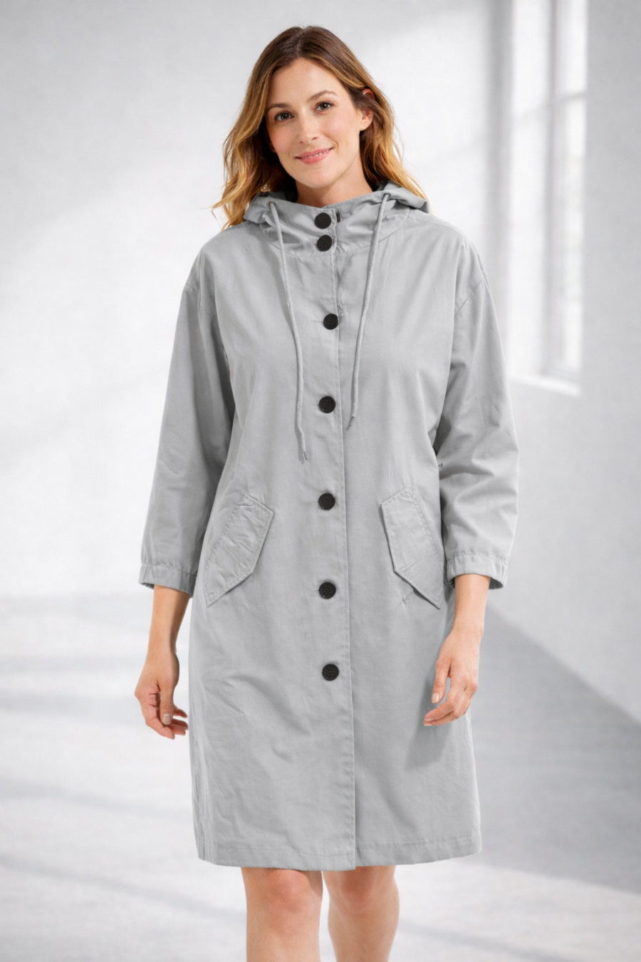 Felpa con cappuccio da donna | Giacca casual di media lunghezza