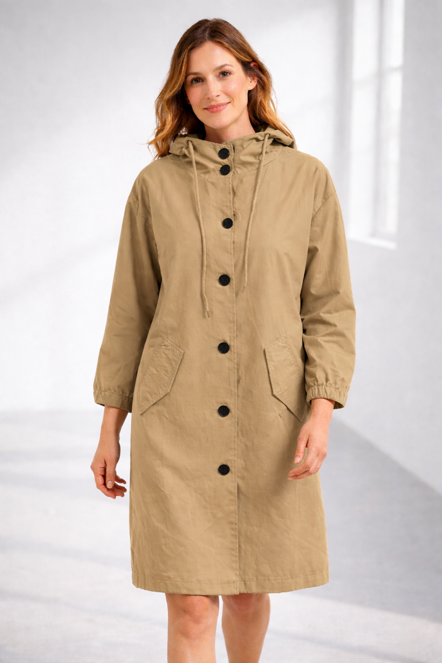 Felpa con cappuccio da donna | Giacca casual di media lunghezza