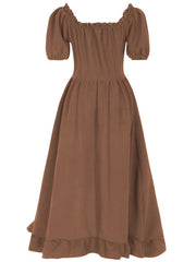Damen Kleid Leicht Unregelmäßiger Schnitt Elegant