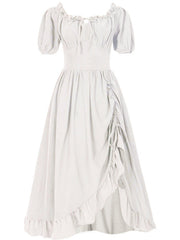 Damen Kleid Leicht Unregelmäßiger Schnitt Elegant