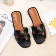 Damen Ledersandalen Soleil | Flache Sandalen mit H-Riemen