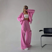 Damen Loungewear-Set mit Kapuze und Cut-Outs