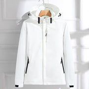 Damen Regenjacke Wasserdicht Atmungsaktiv Elegant mit Kapuze