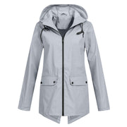 Damen Regenjacke Wasserdicht Atmungsaktiv Mit Kapuze