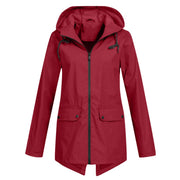 Damen Regenjacke Wasserdicht Atmungsaktiv Mit Kapuze