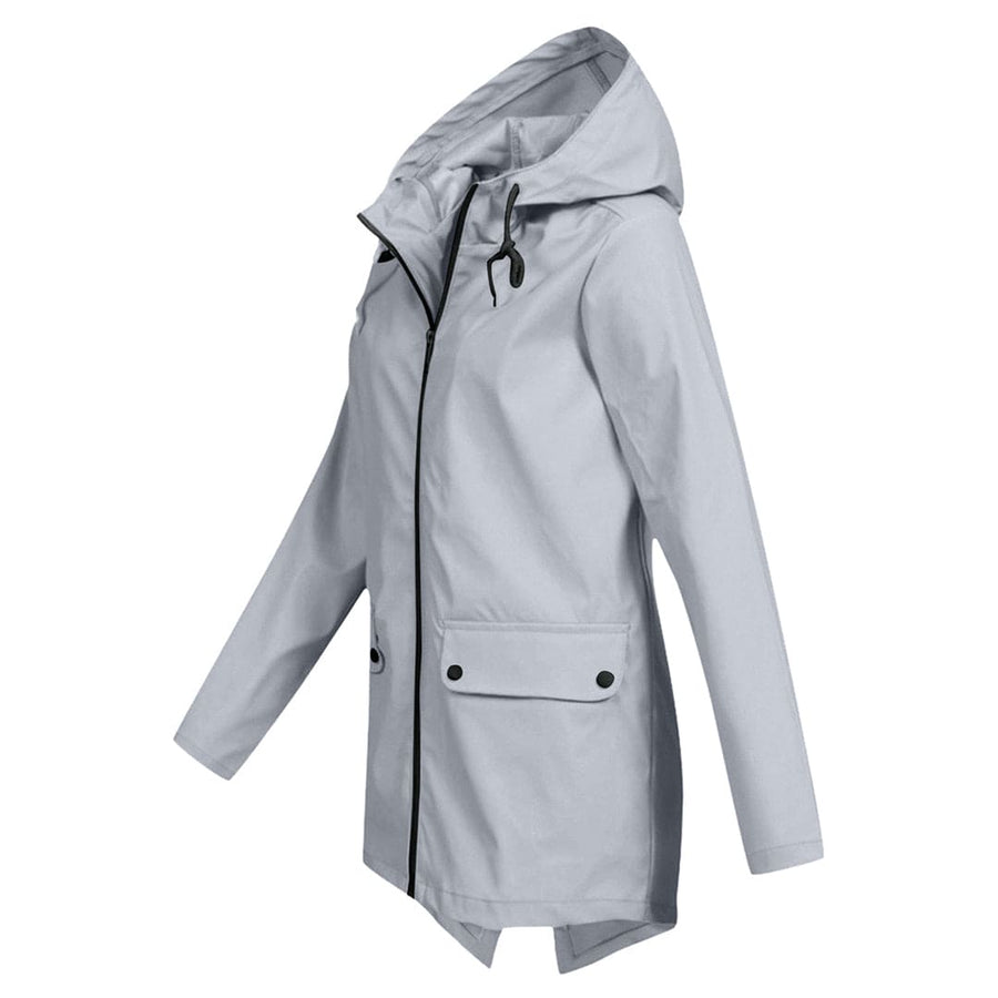 Damen Regenjacke Wasserdicht Atmungsaktiv Mit Kapuze