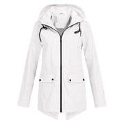 Damen Regenjacke Wasserdicht Atmungsaktiv Mit Kapuze