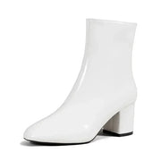 Damen Schuhe Mittelhoher Absatz Mit Seitlichem Reißverschluss Spitze Form