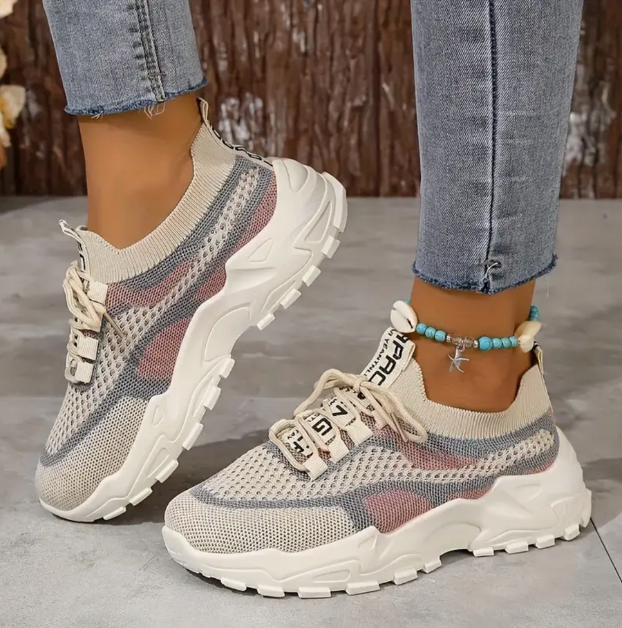 Damen Sneakers Atmungsaktiv Elastisch Komfortabel
