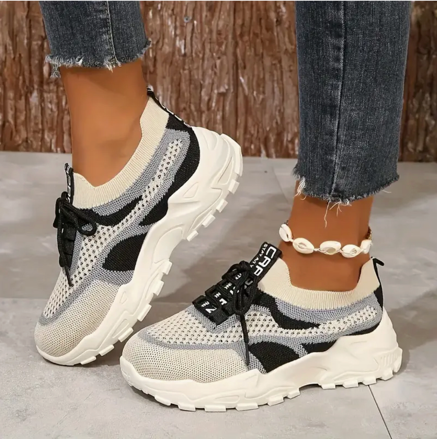 Damen Sneakers Atmungsaktiv Elastisch Komfortabel