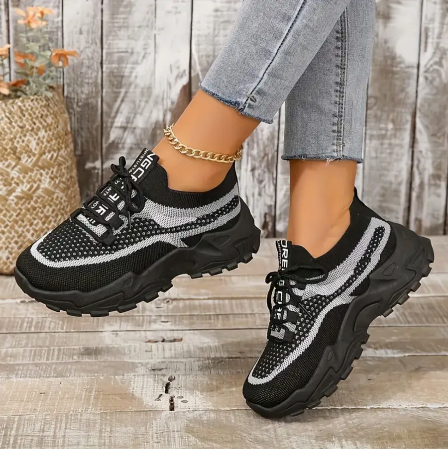 Damen Sneakers Atmungsaktiv Elastisch Komfortabel