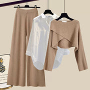 Damen Strickset 3-teilig Weiches Material Bequem