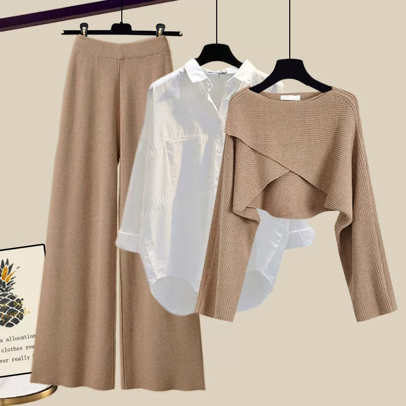 Damen Strickset 3-teilig Weiches Material Bequem