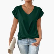 T-shirt da donna con scollo a cuore | Top estivo casual