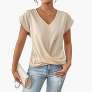 T-shirt da donna con scollo a cuore | Top estivo casual