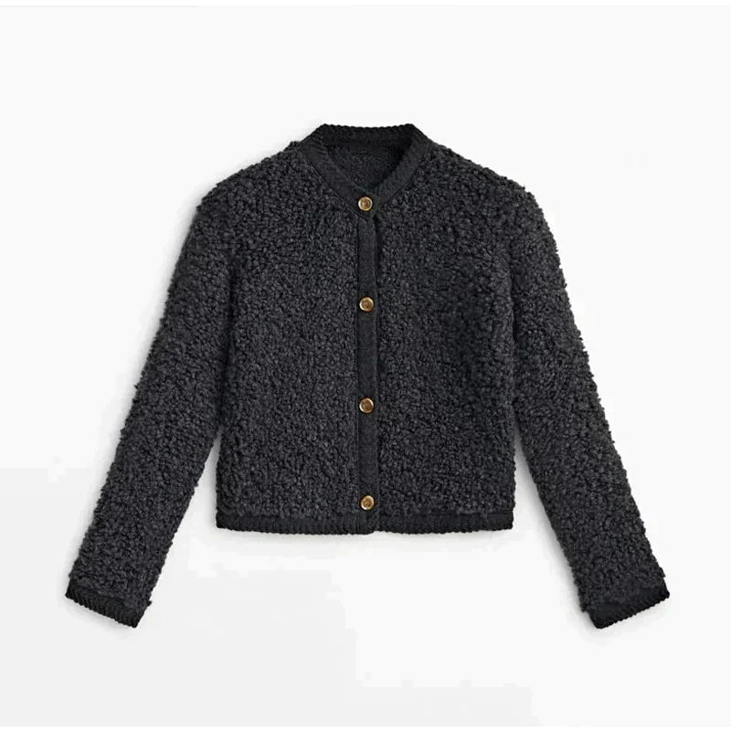 Damen Teddy-Mantel Winter Hochwertiger Stoff Elegant