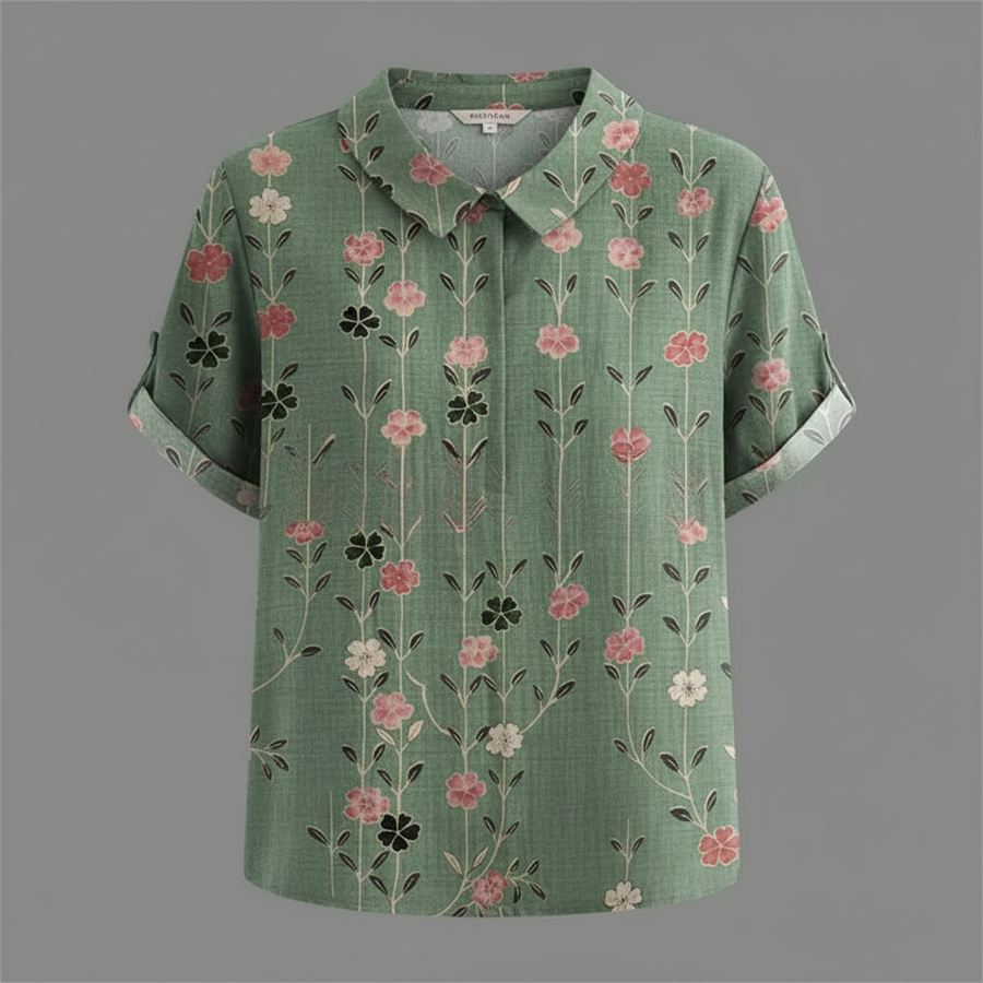 Blusa vintage con motivo floreale donna | Moda casual