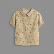Blusa vintage con motivo floreale donna | Moda casual