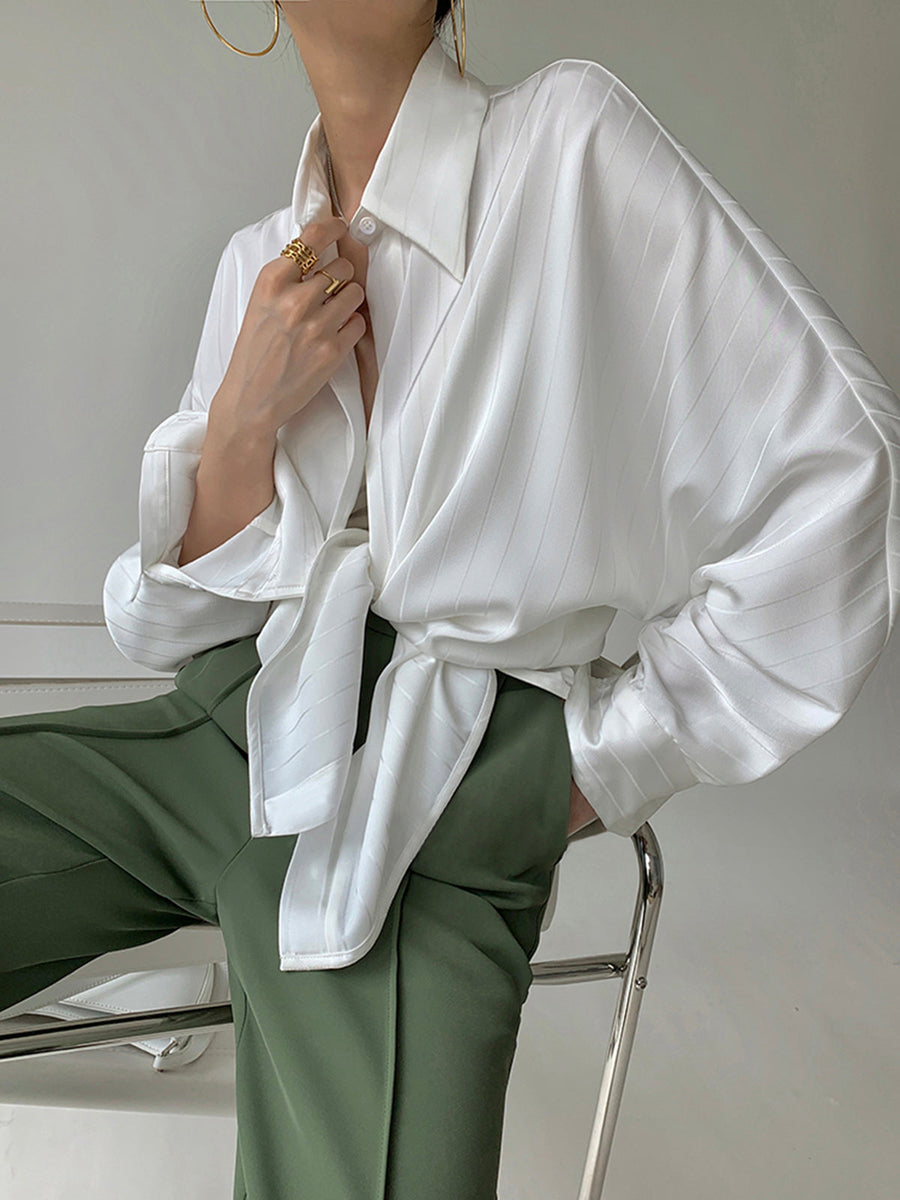 Damenbluse Baumwollmix Oversized Casual